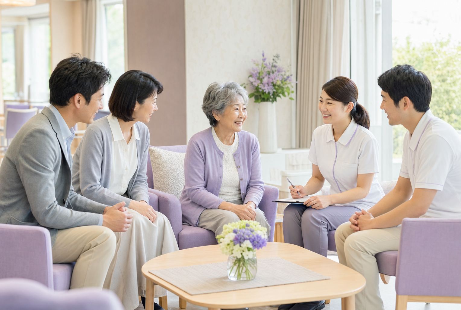 お客様との打ち合わせ